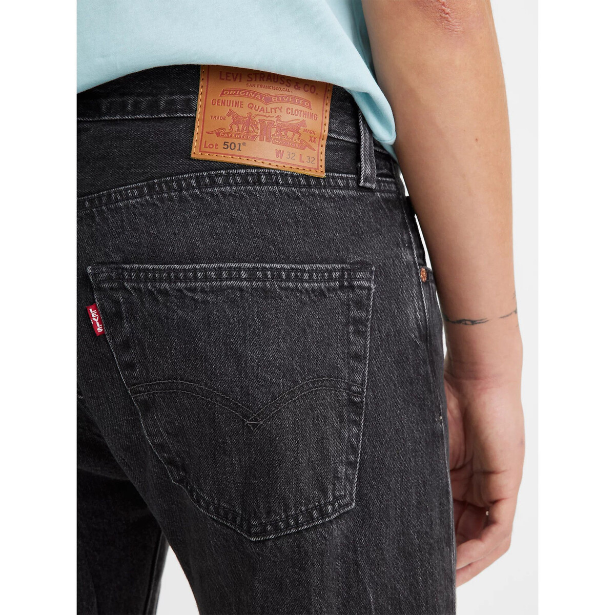 Jean droit 501® black worn in, LEVI'S