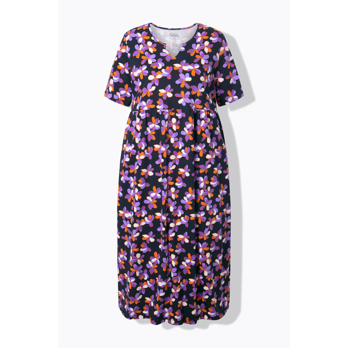 Robe maxi coupe évasée, poches noir, ULLA POPKEN