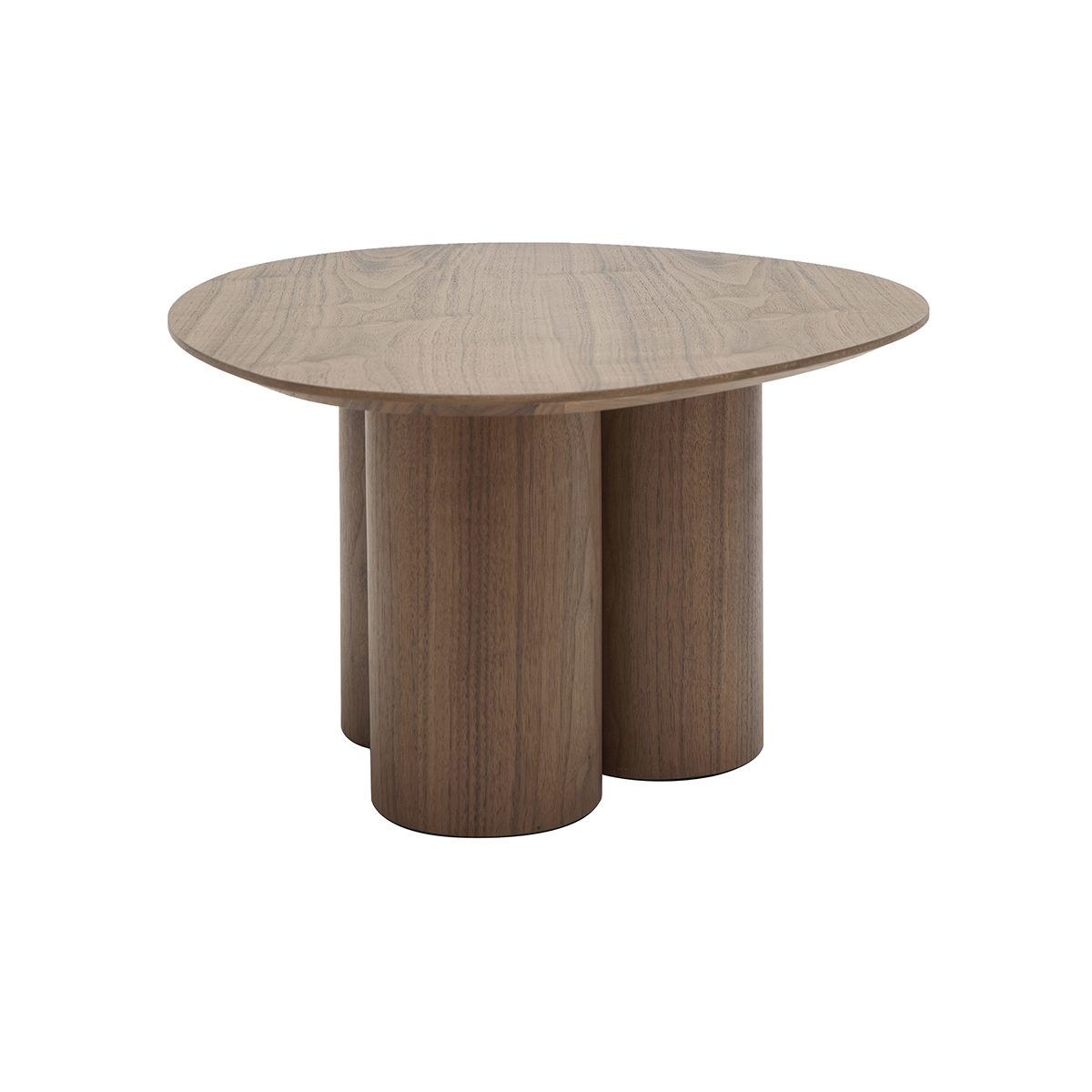 Table basse design L78 cm HOLLEN noyer, MILIBOO