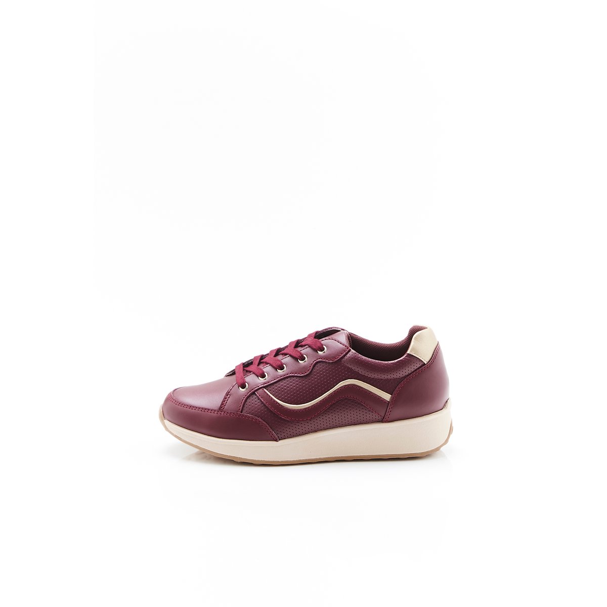 Baskets Amortyl détails brillants rouge bordeaux, DAMART