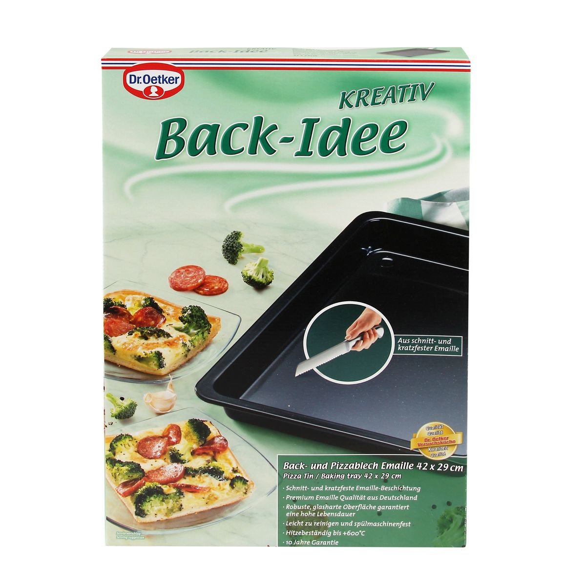 Plat cuisson pizza au four BACK-IDEE KREATIV noir, DR OETKER