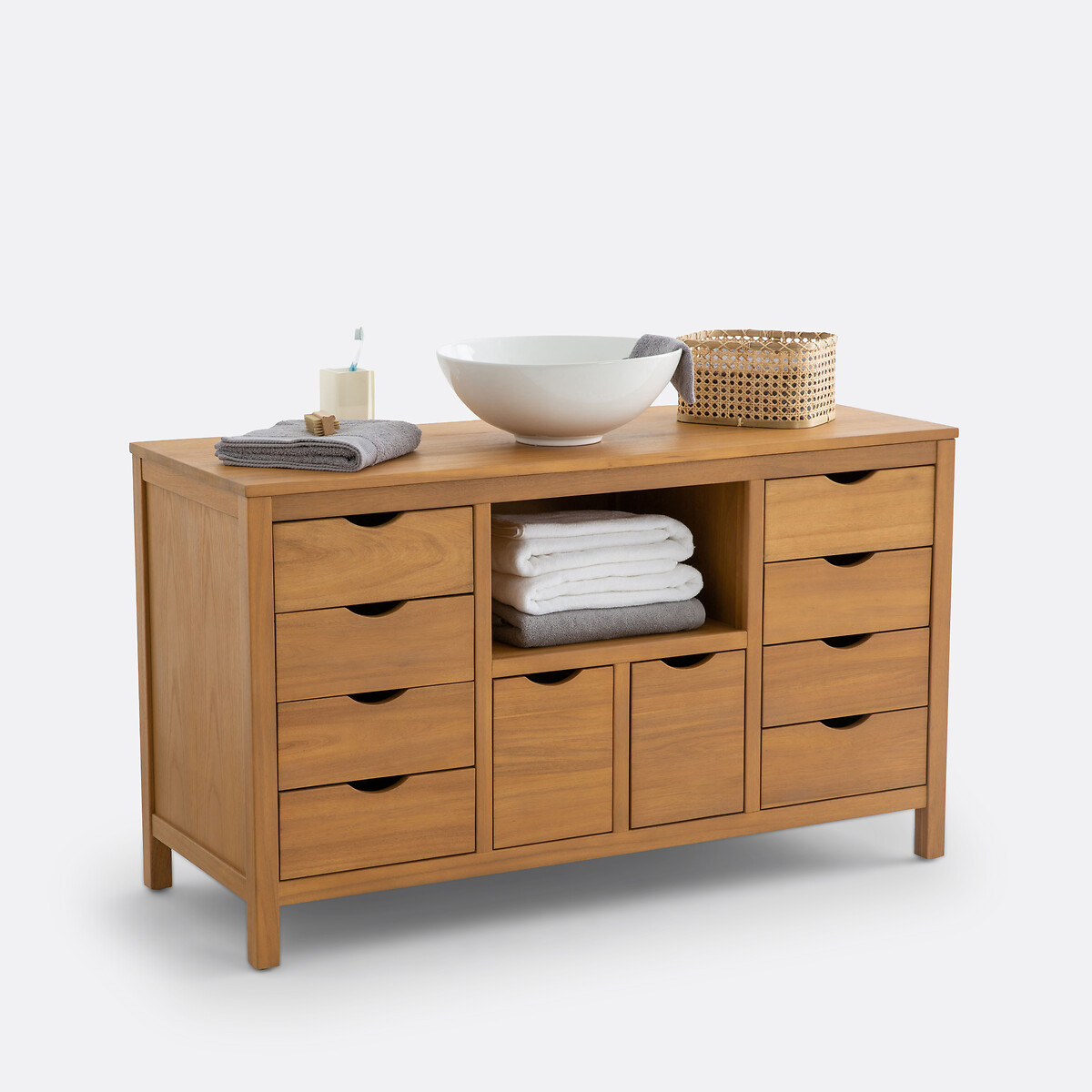 Meuble sous vasque, Sedna acacia, LA REDOUTE INTERIEURS