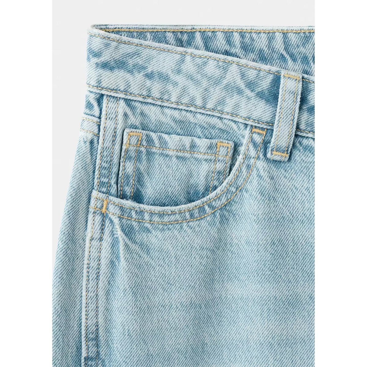 Jean wide leg couture bleu moyen vintage, MANGO TEEN