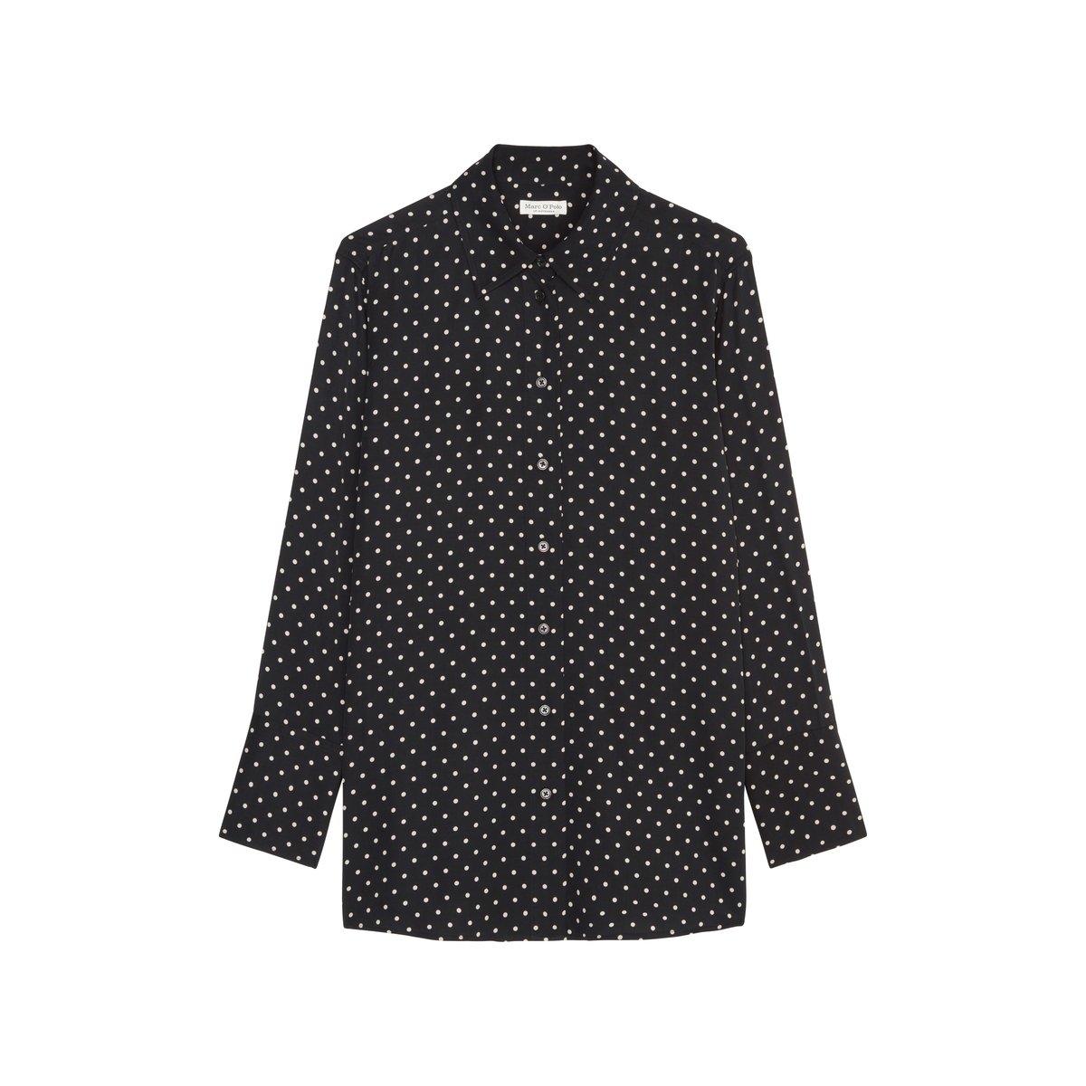 Blouse longue regular en LENZING™ ECOVERO™ noir, MARC O'POLO