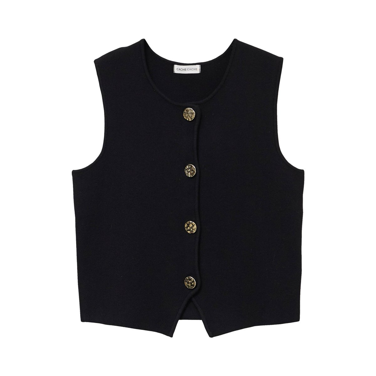Gilet sans manches cropped noir, CACHE CACHE