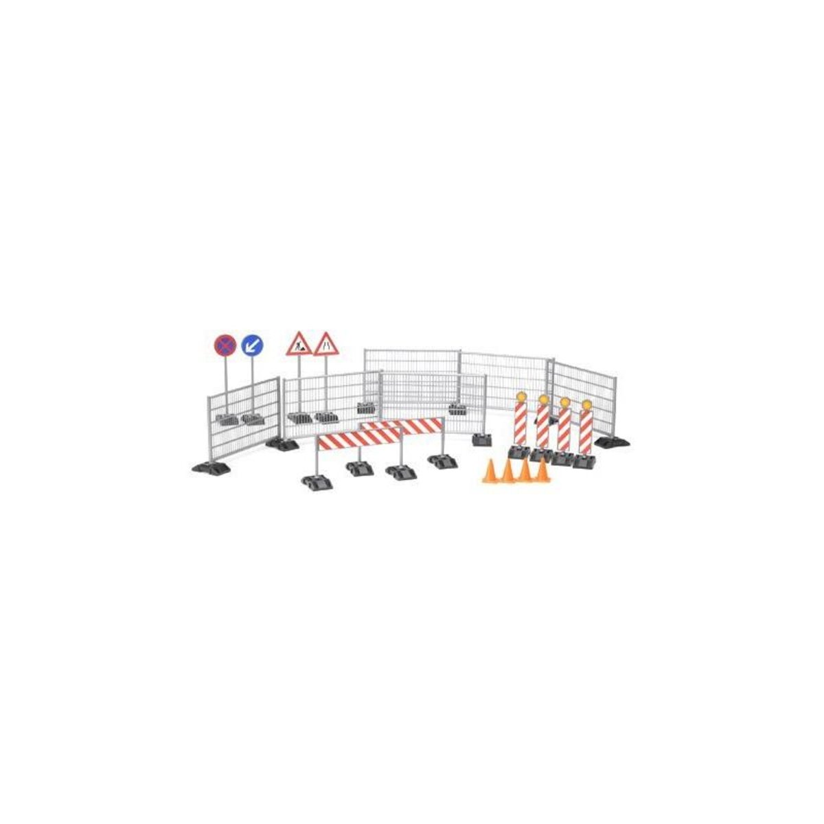 Set de construction - Barrières et signalisations multicolore, BRUDER