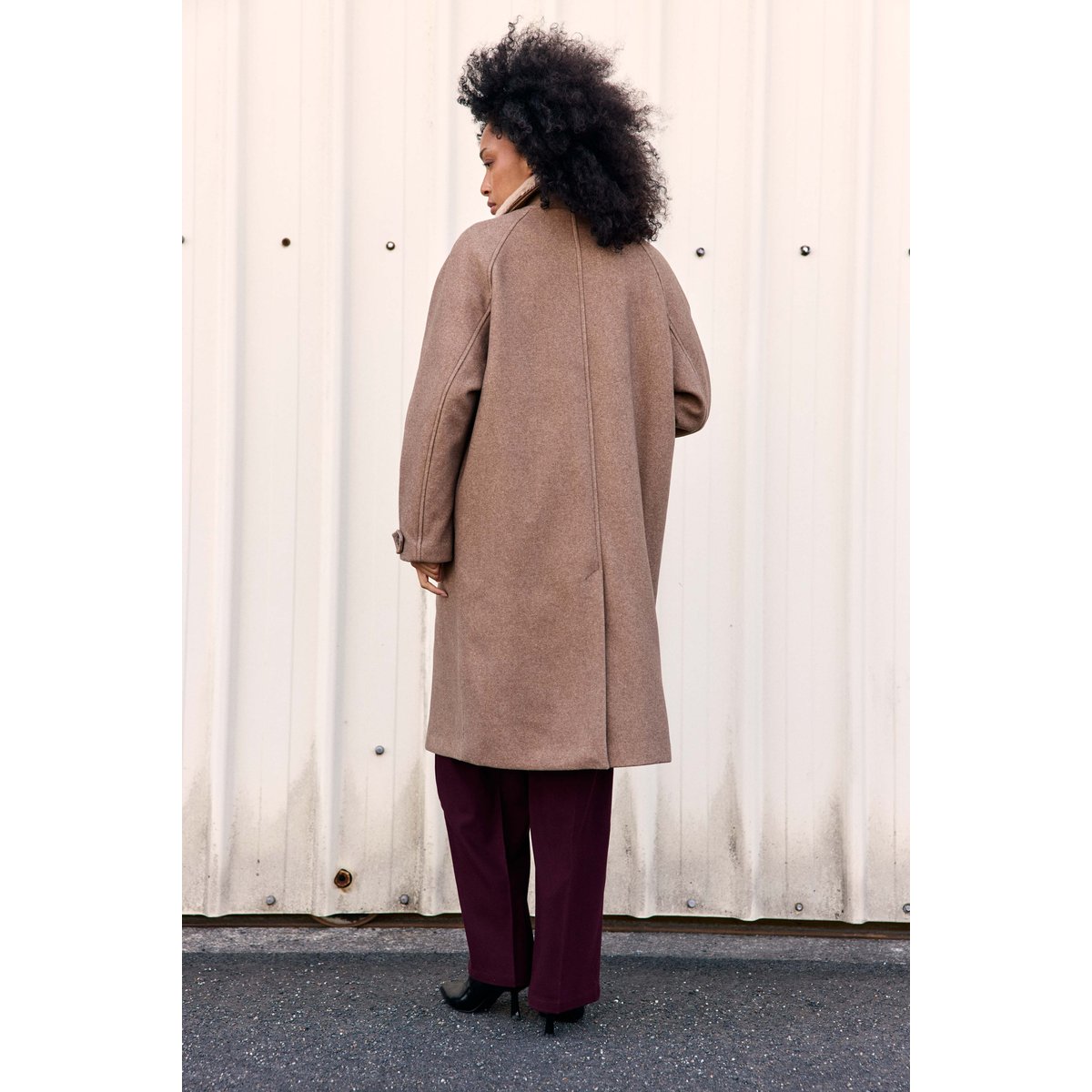 MANTEAU uni NATTIS 14-taupe, LA PETITE ETOILE