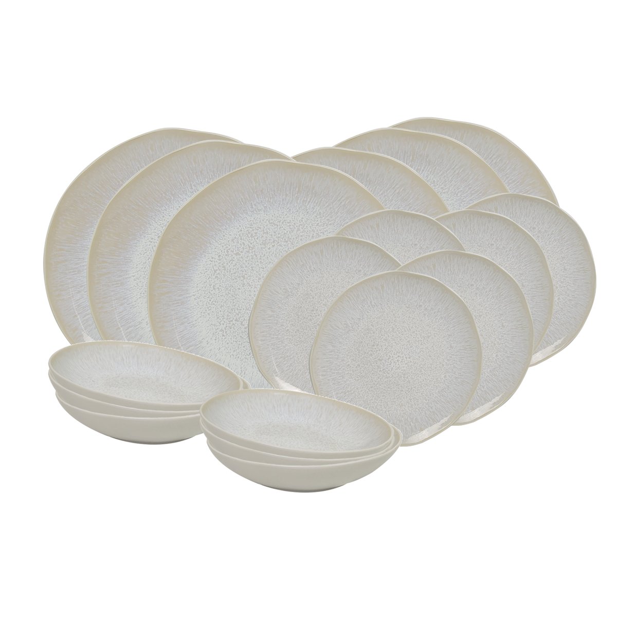 Service d'assiettes 18 pièces, NUAGE beige, ARTIME