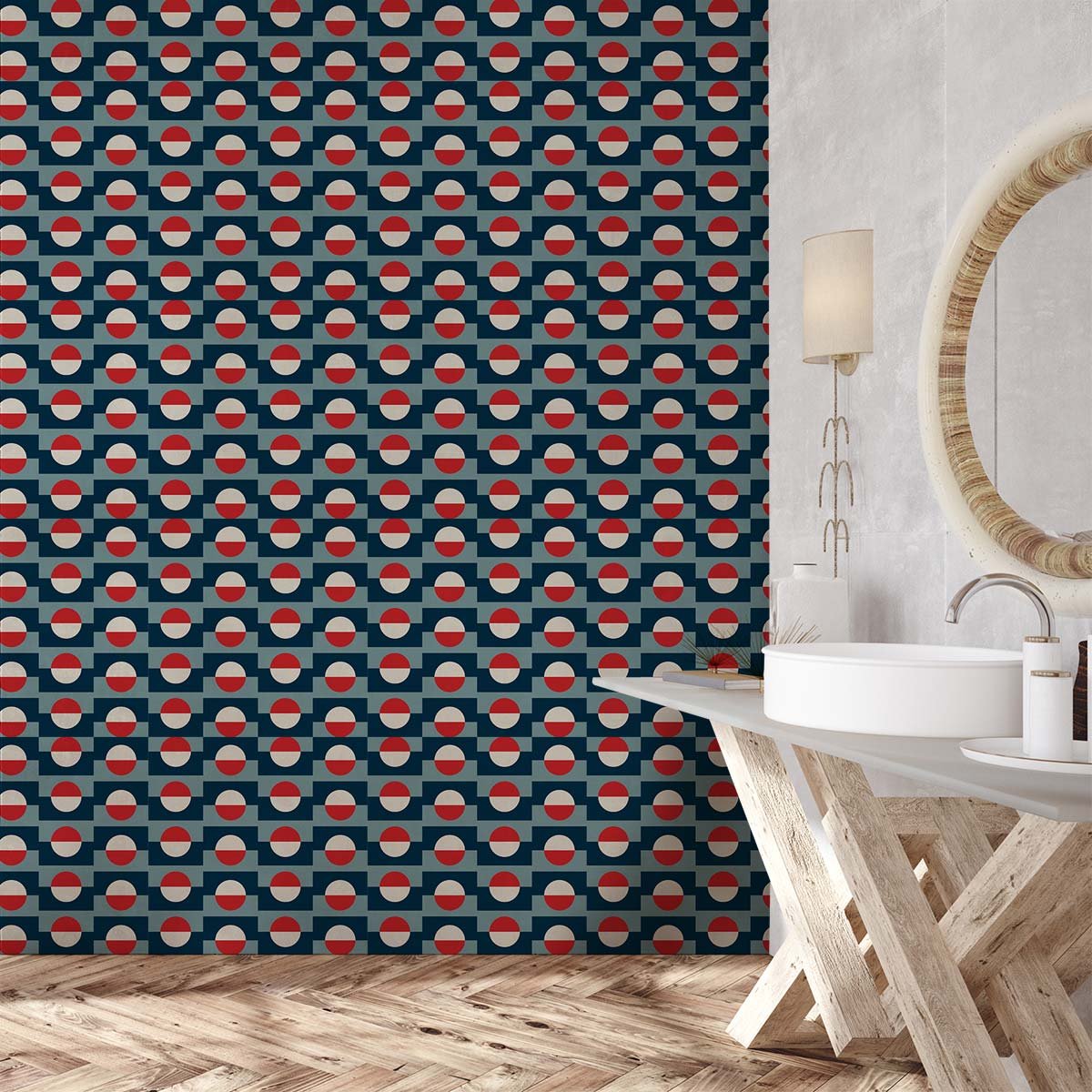 Papier peint, suite binaire bleu, HEXOA
