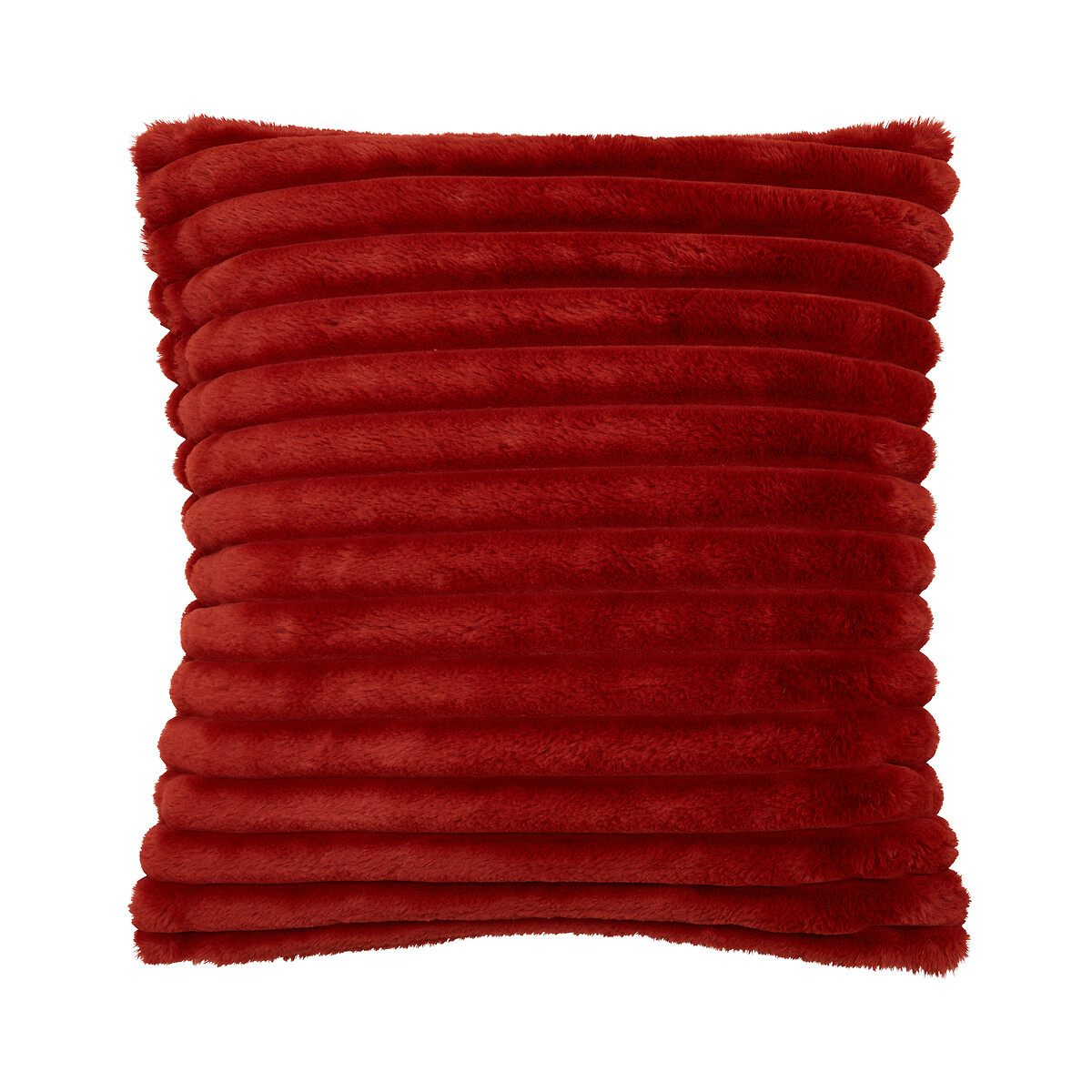 Cosy Diamond Faux Fur 43x43cm Filled Cushion burnt orange, CATHERINE LANSFIELD