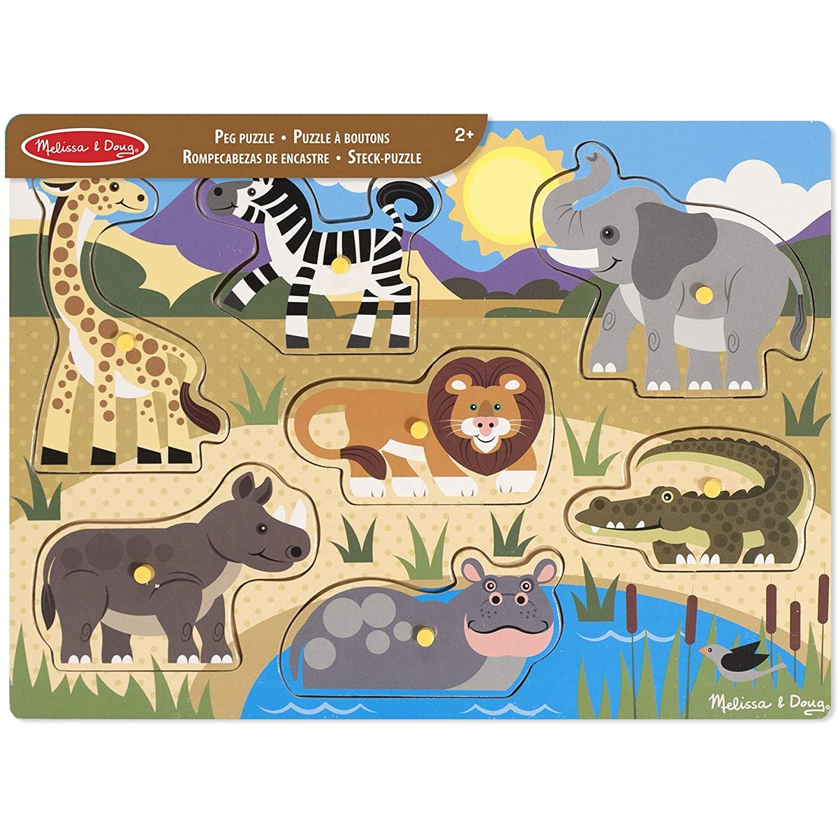 Puzzle formes savane 7 pièces beige, MELISSA & DOUG