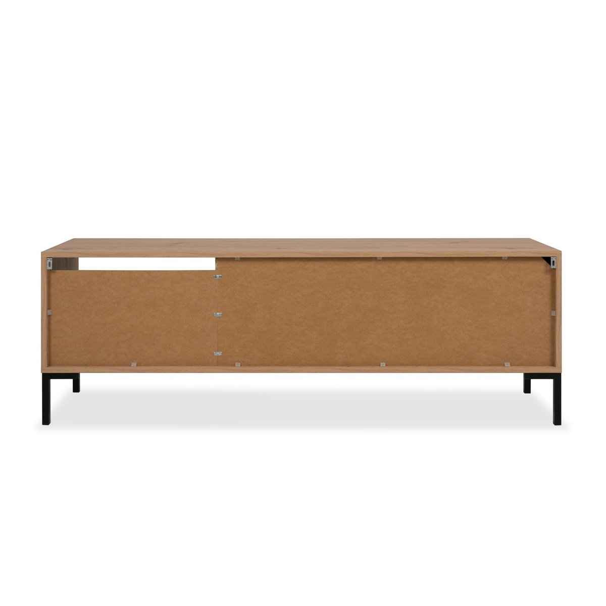 Meuble TV décor bois 2 portes 2 niches KARVI bois naturel, PIER IMPORT