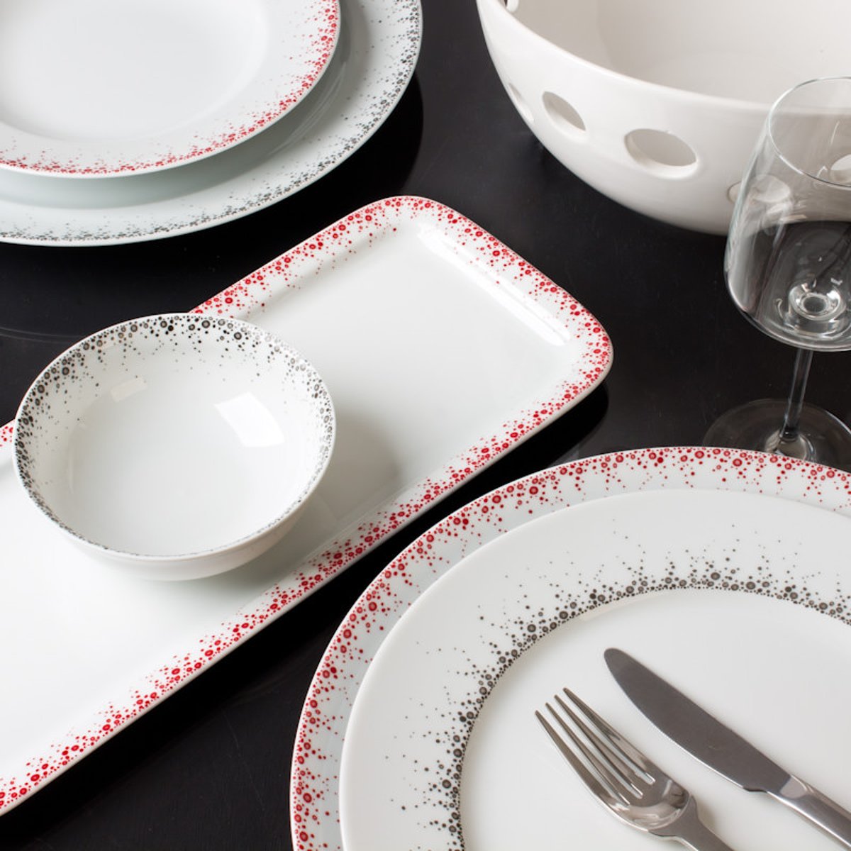 Bol Boréalis gris 13 cm (lot de 6) blanc, TABLE PASSION