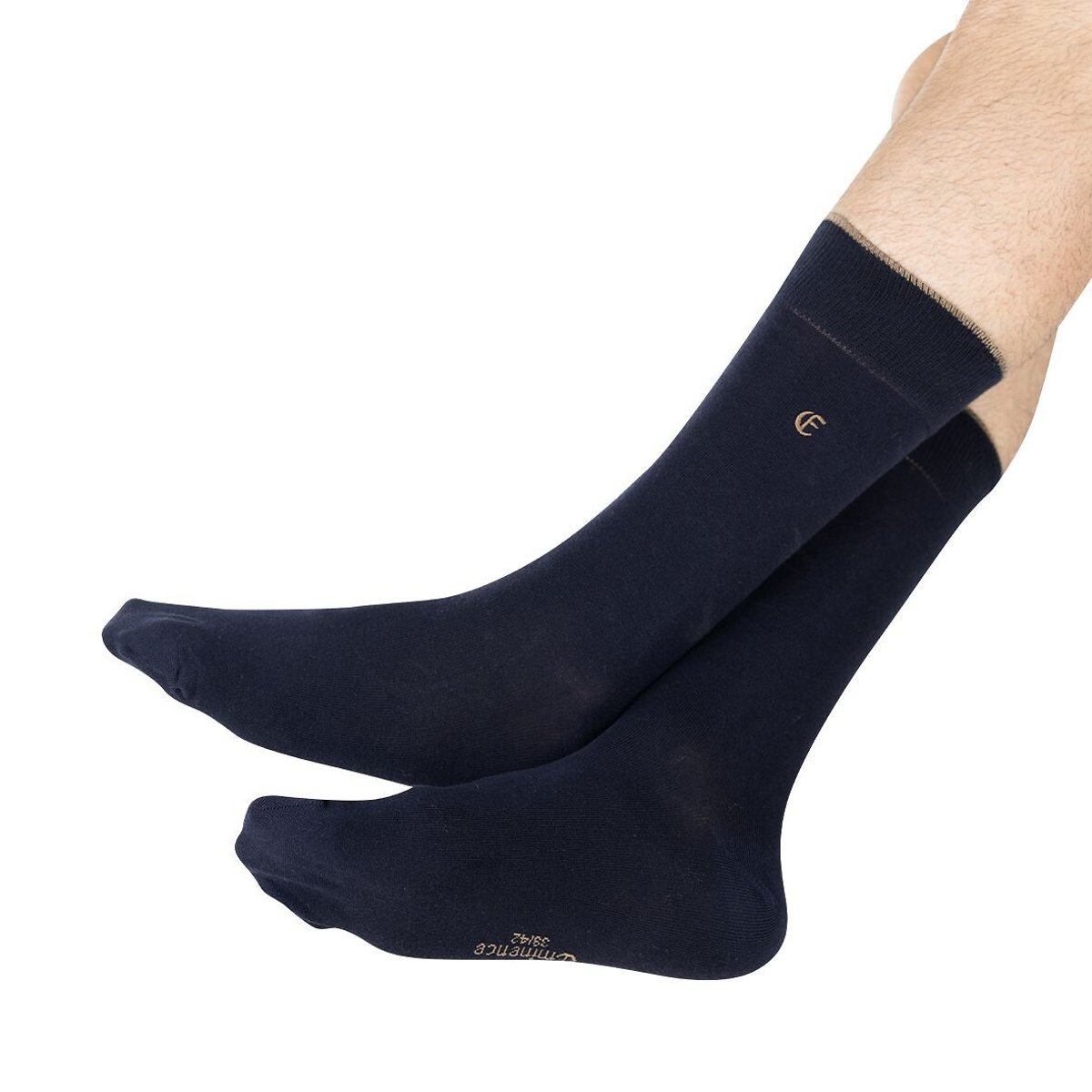 Lot de 2 paires de chaussettes mi-hautes homme Fantaisie Eminence bleu marine, EMINENCE