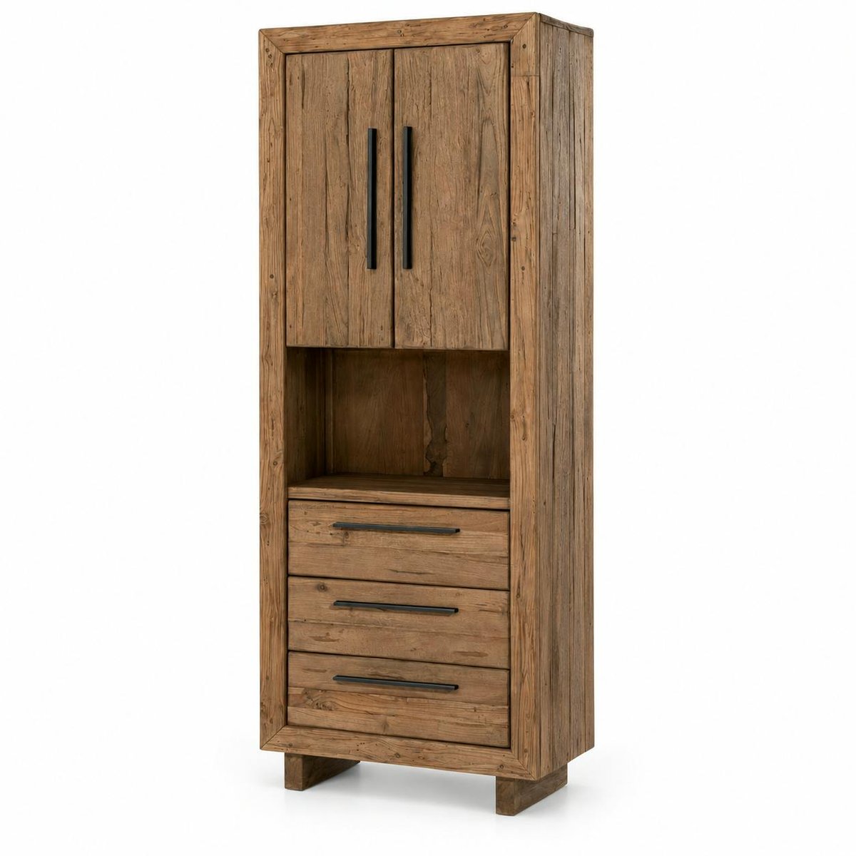 Colonne de rangement en teck recyclé naturel KERALA bois naturel, PIER IMPORT