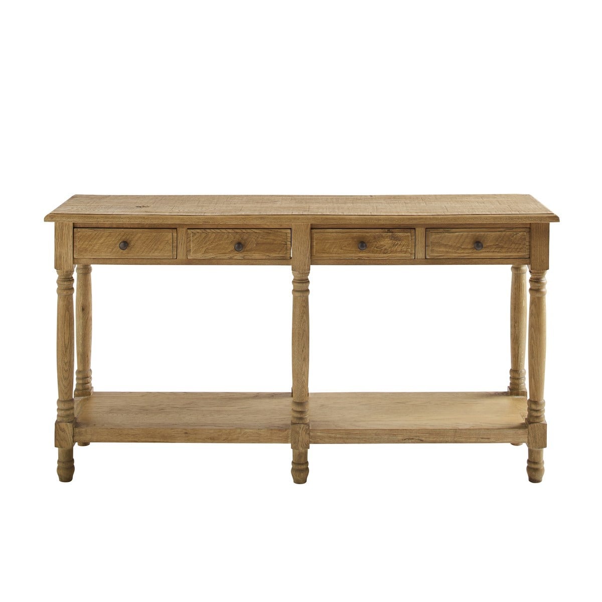 Console en chêne massif BOISSY bois foncé, SIGNATURE