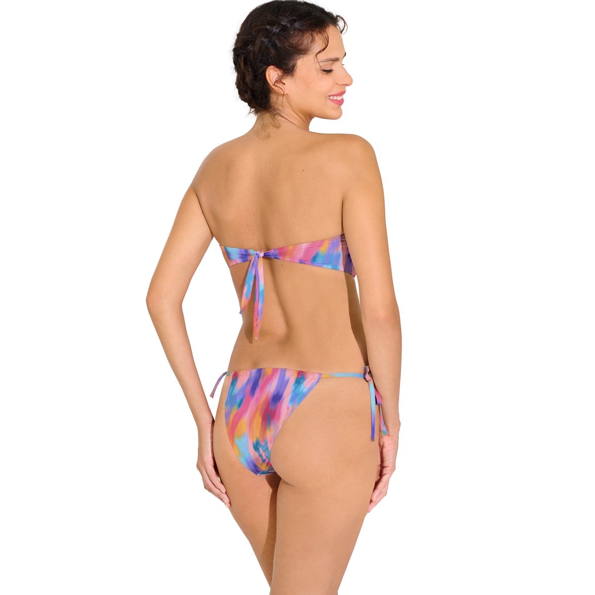Haut maillot de bain bandeau préformé sans armatures JERSEY orange, LISCA