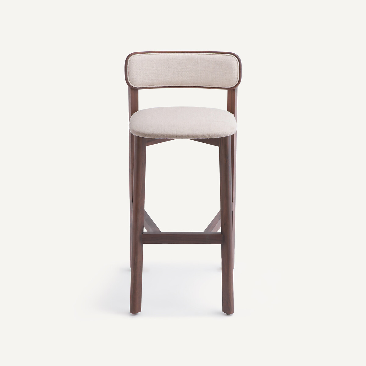Chaise de bar noyer nattée, BATIGNOLLES noyer, AM.PM X EMMANUEL GALLINA
