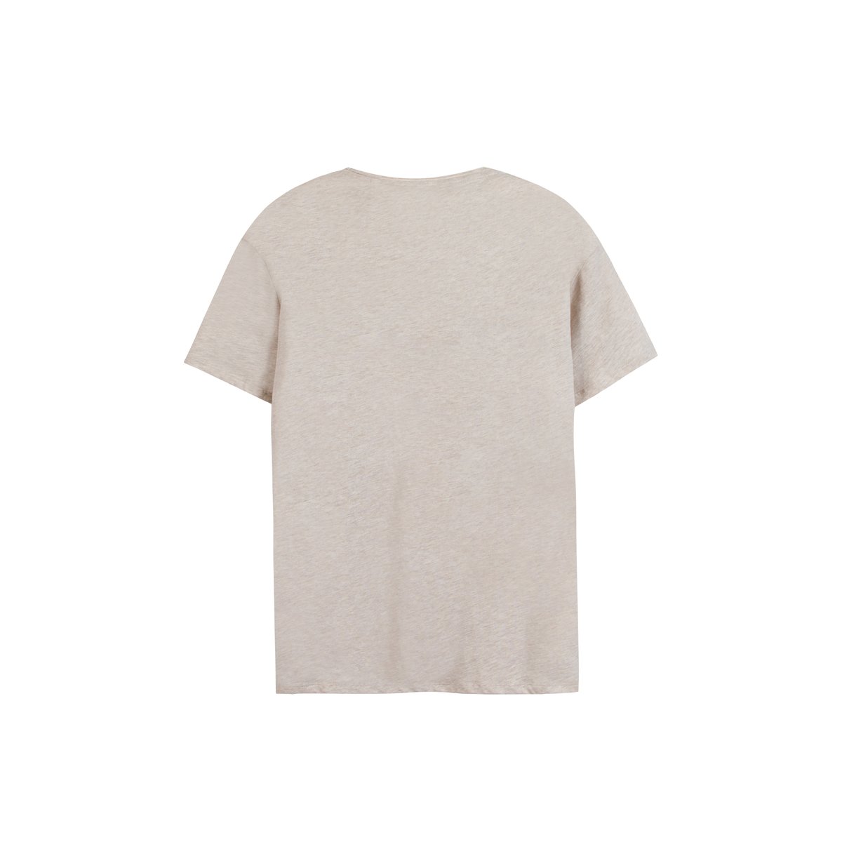 Tee-shirt col rond chiné L'Essentiel beige, IKKS
