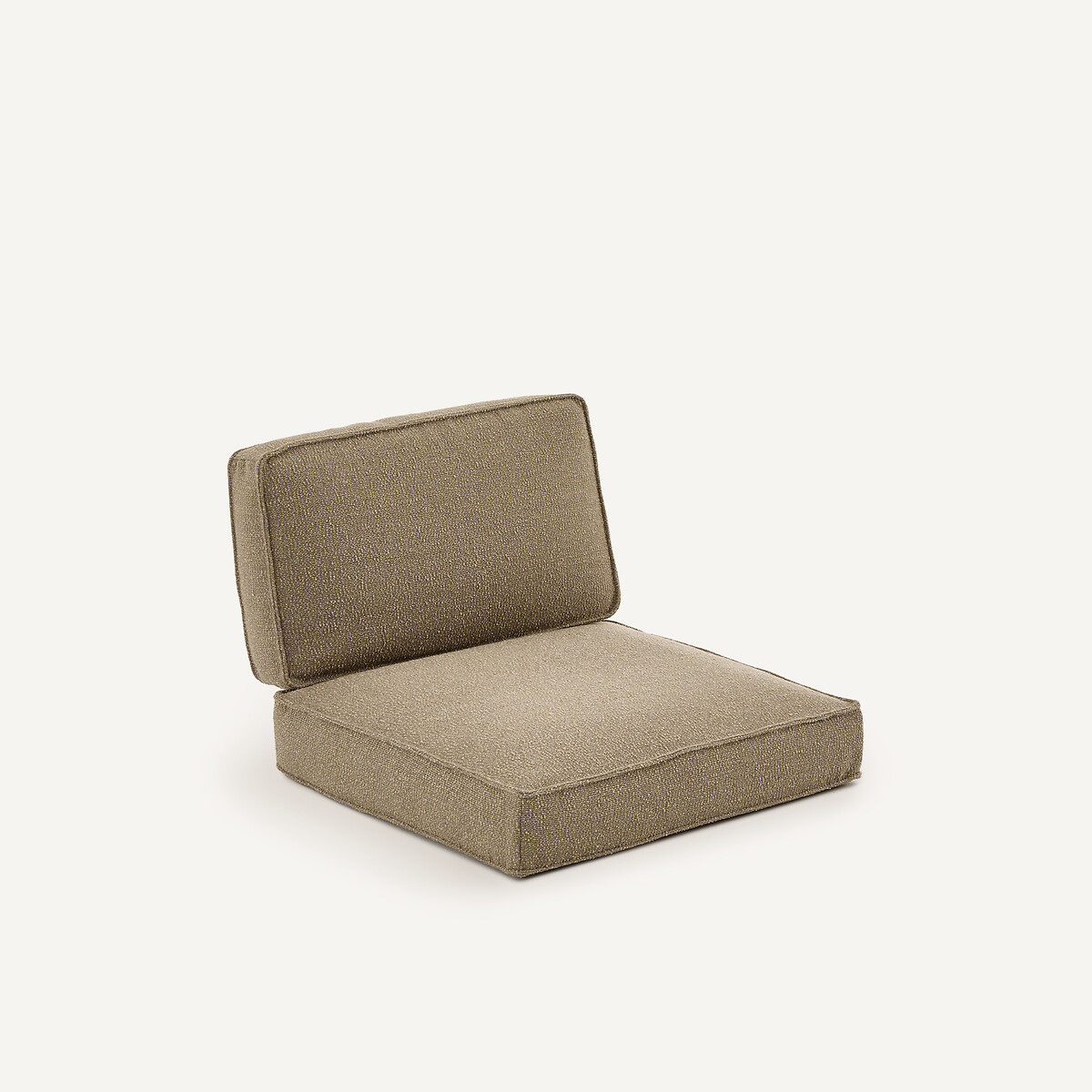 Coussins en tissu texturé, 30% laine, pour fauteuil DILMA moka, AM.PM