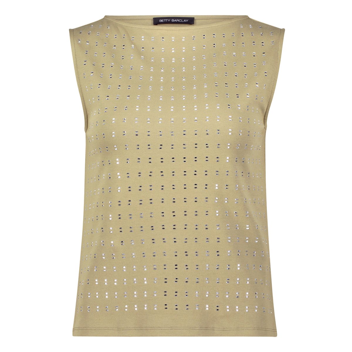 Top à bretelles à pierres fantaisie soft olive, BETTY BARCLAY