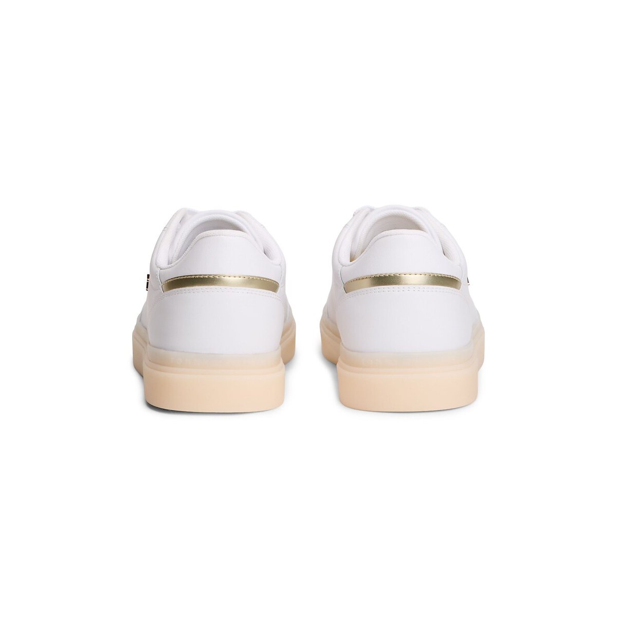 Chic Elevated Leather Trainers white, TOMMY JEANS