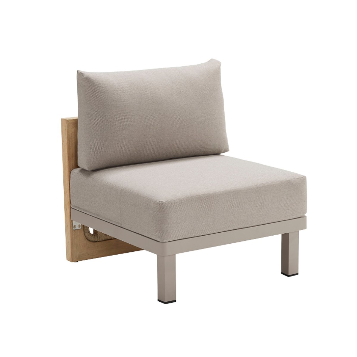 Salon de jardin d'angle en teck, PALMA marron, AU JARDIN DE CHLOÉ