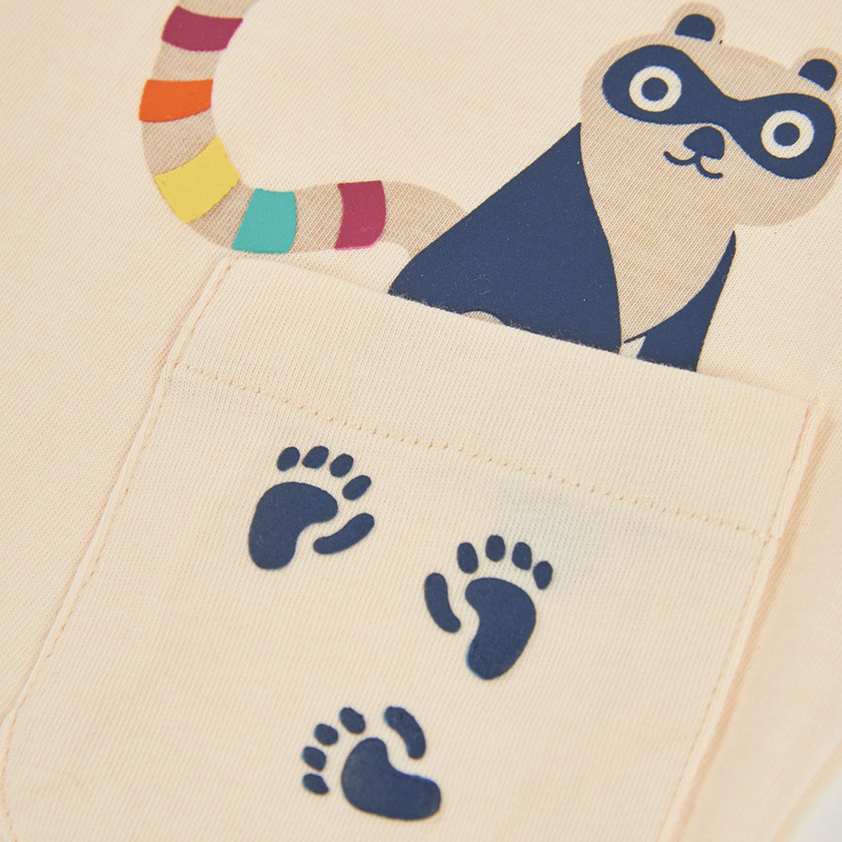 T-shirt garçon en maille imprimé panda blanc, BOBOLI