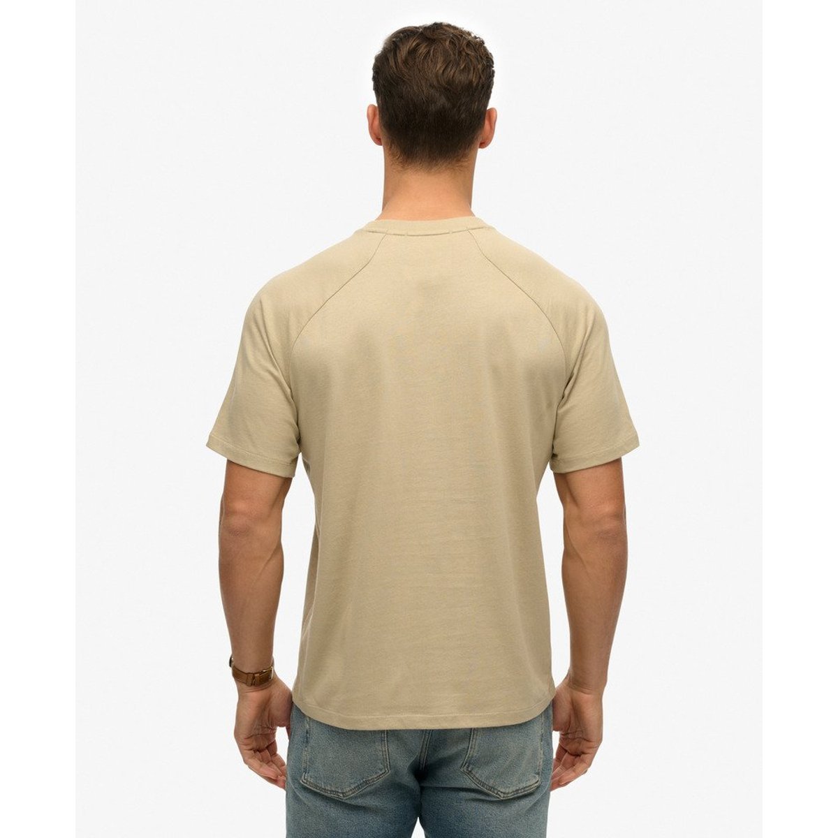 T-shirt décontracté Tech marron taupe délavé, SUPERDRY