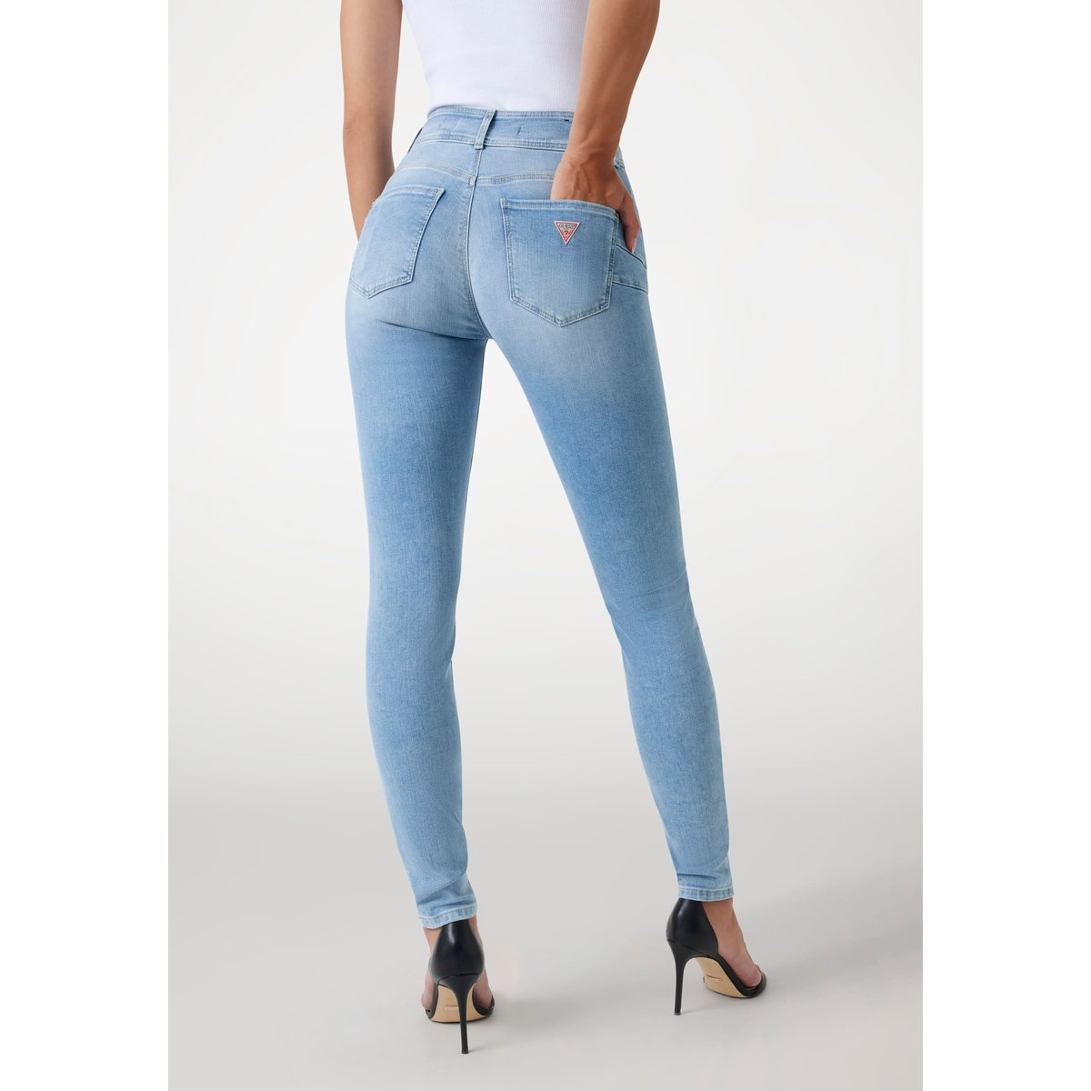 Jean Skinny Shape Up bleu clair, GUESS