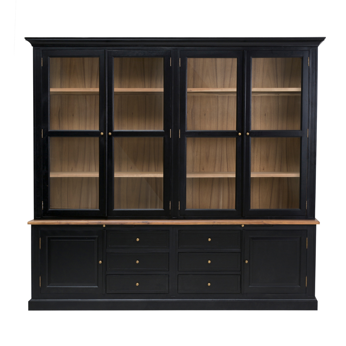 Grand deux-corps acacia massif FONTAINEBLEAU noir, SIGNATURE