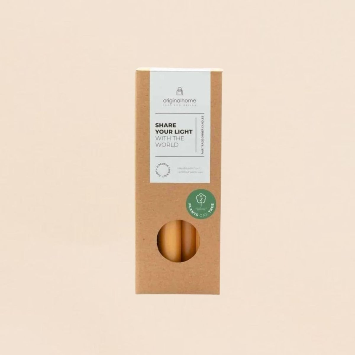 Set de 10 bougies cierges 20 cm doré, ORIGINALHOME