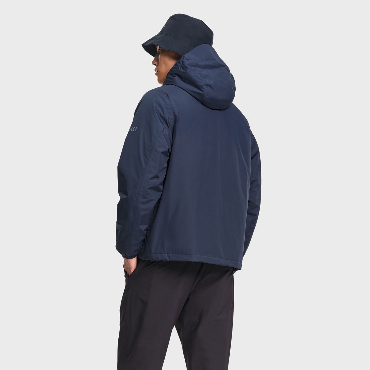 Veste imperméable matelassé capuche Rainpack Warm 70 bleu marine, AIGLE