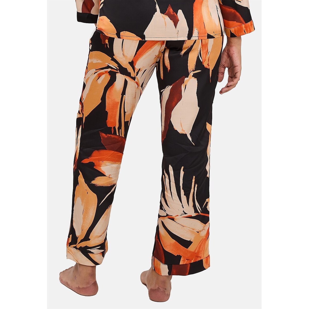 Pantalon taille medium PURE CHIC imprimé feuilles, SANS COMPLEXE