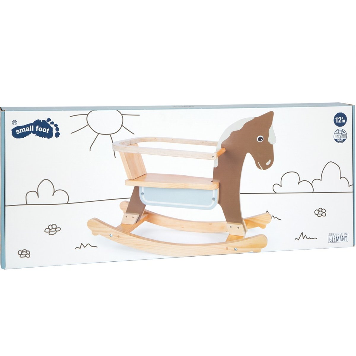 Cheval à bascule avec siège marron, SMALL FOOT COMPANY