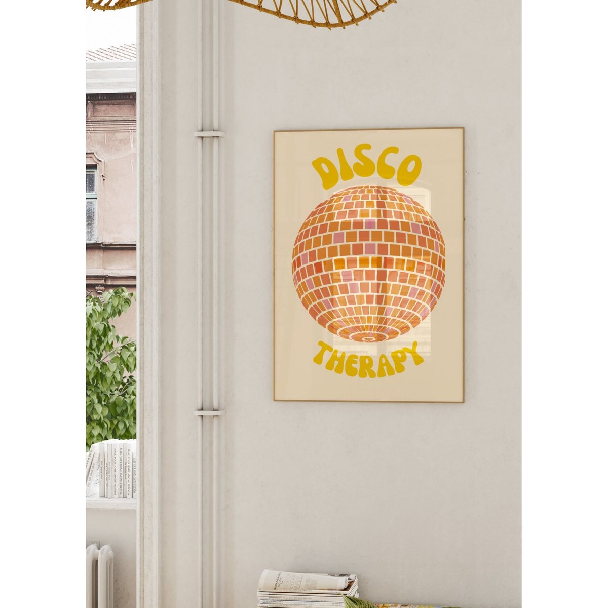 Affiche Disco Therapy 3 blanc, L'AFFICHERIE