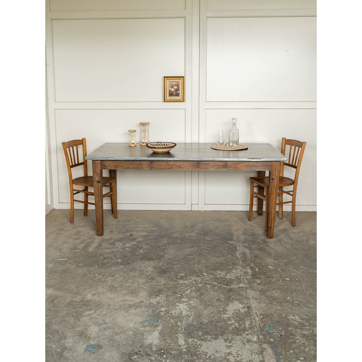 Grande table à manger de campagne Romy N°1556 - Bon état bois foncé, DEBONGOUT