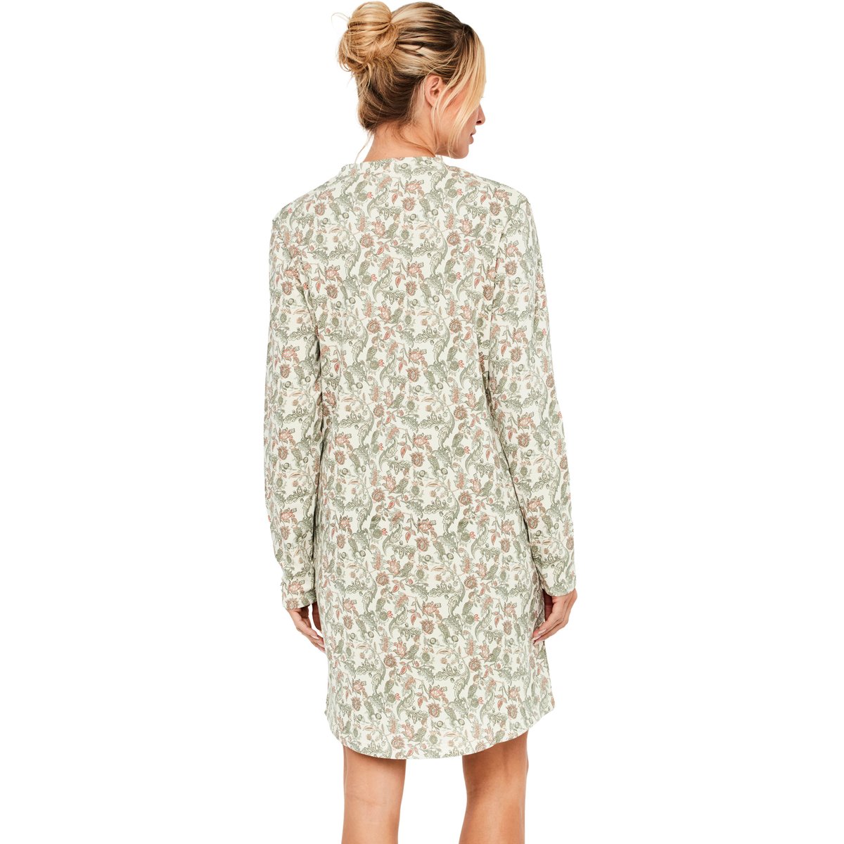 Chemise de nuit manches longues Cotton Layer ivoire, SELMARK