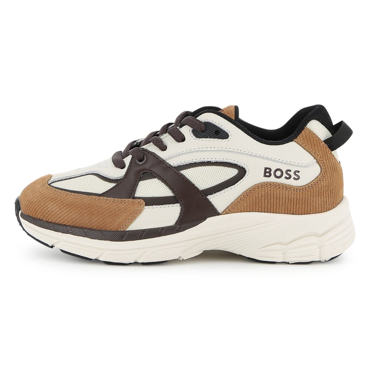 Baskets basses à lacets tourbe, BOSS KIDSWEAR