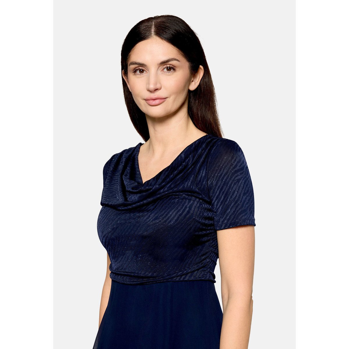 Robe de cocktail au look scintillant patch dark blue/dark blue, VERA MONT