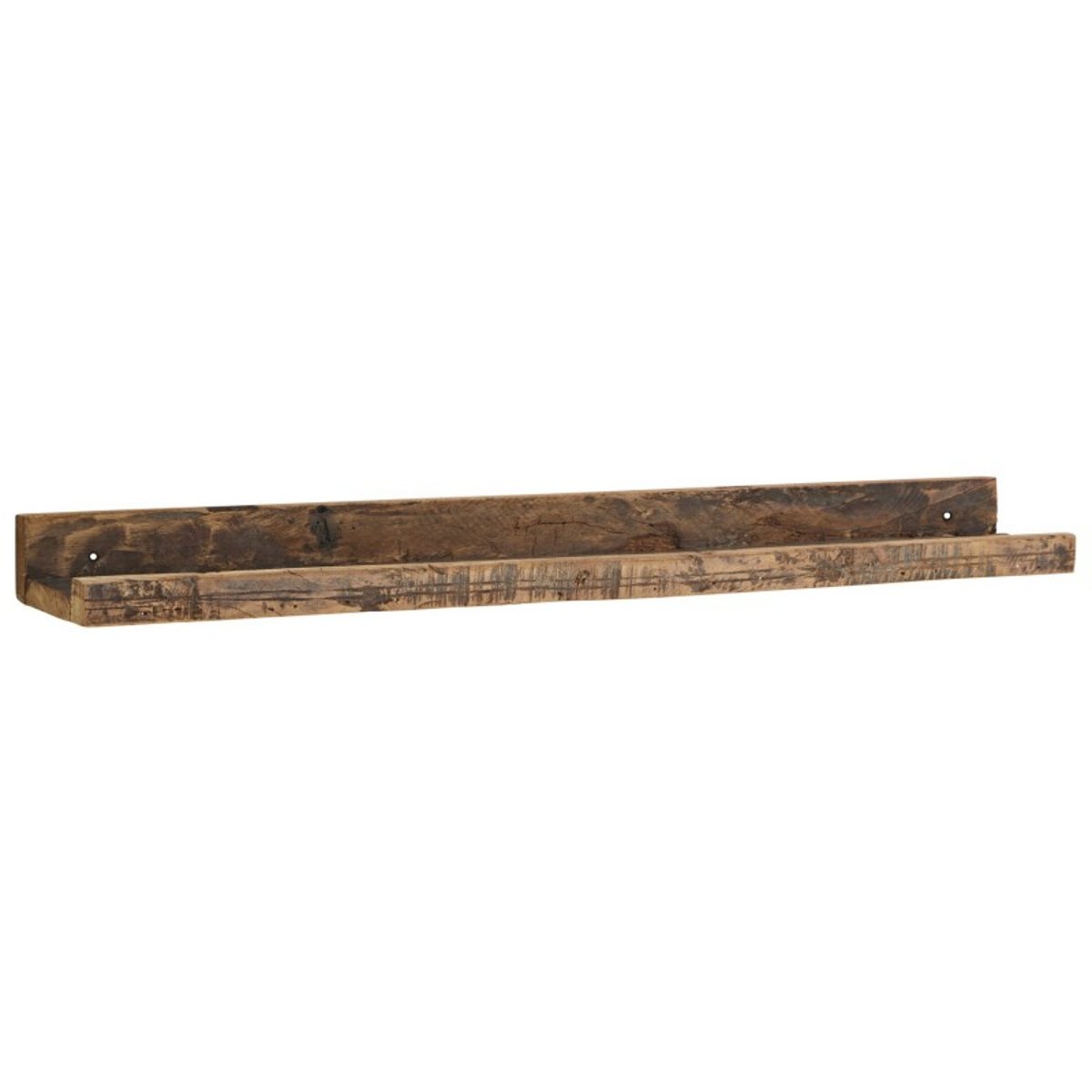 Etagère murale étroite bois recyclé rustique bois foncé, MADAM STOLTZ