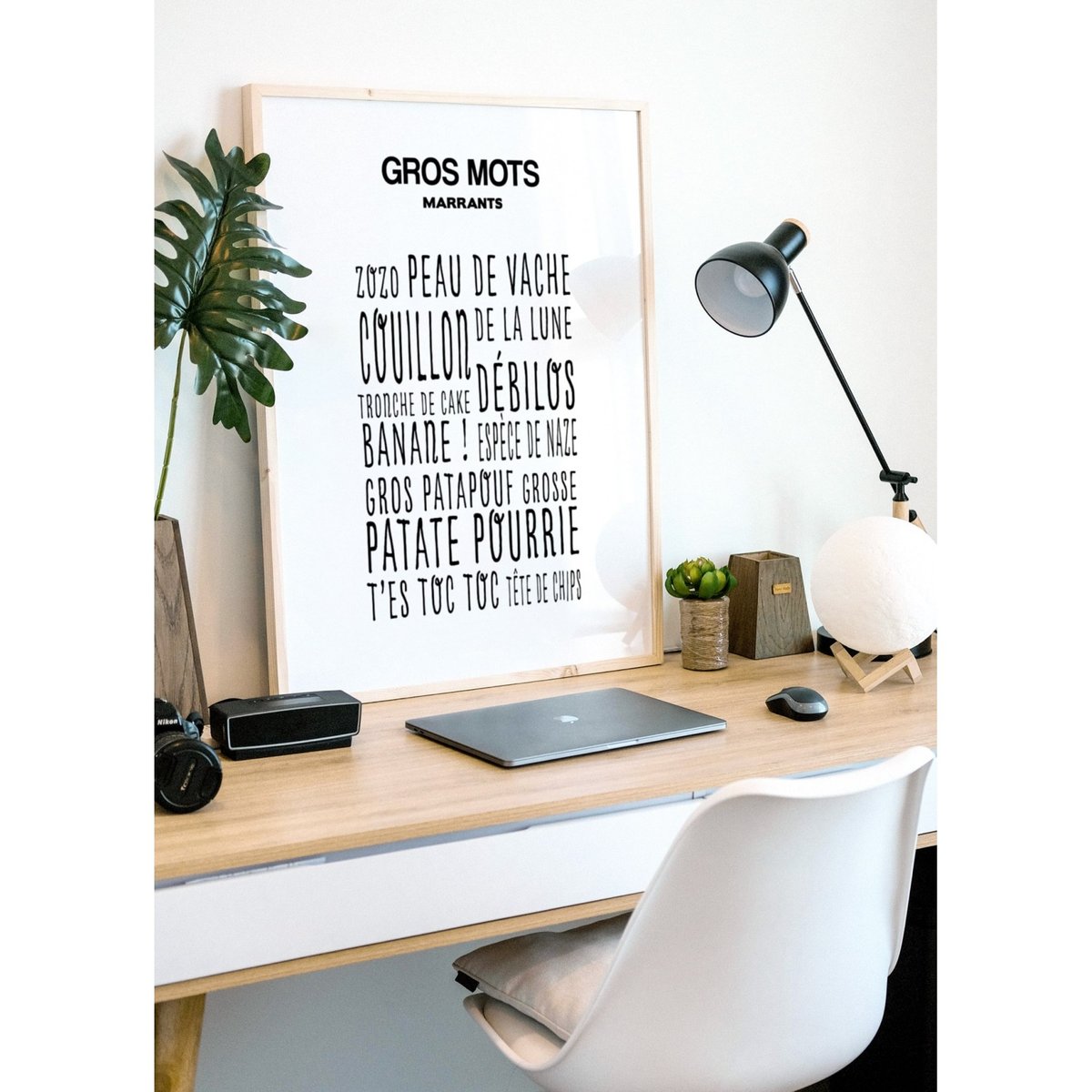 Affiche Gros Mots Marrants blanc, L'AFFICHERIE