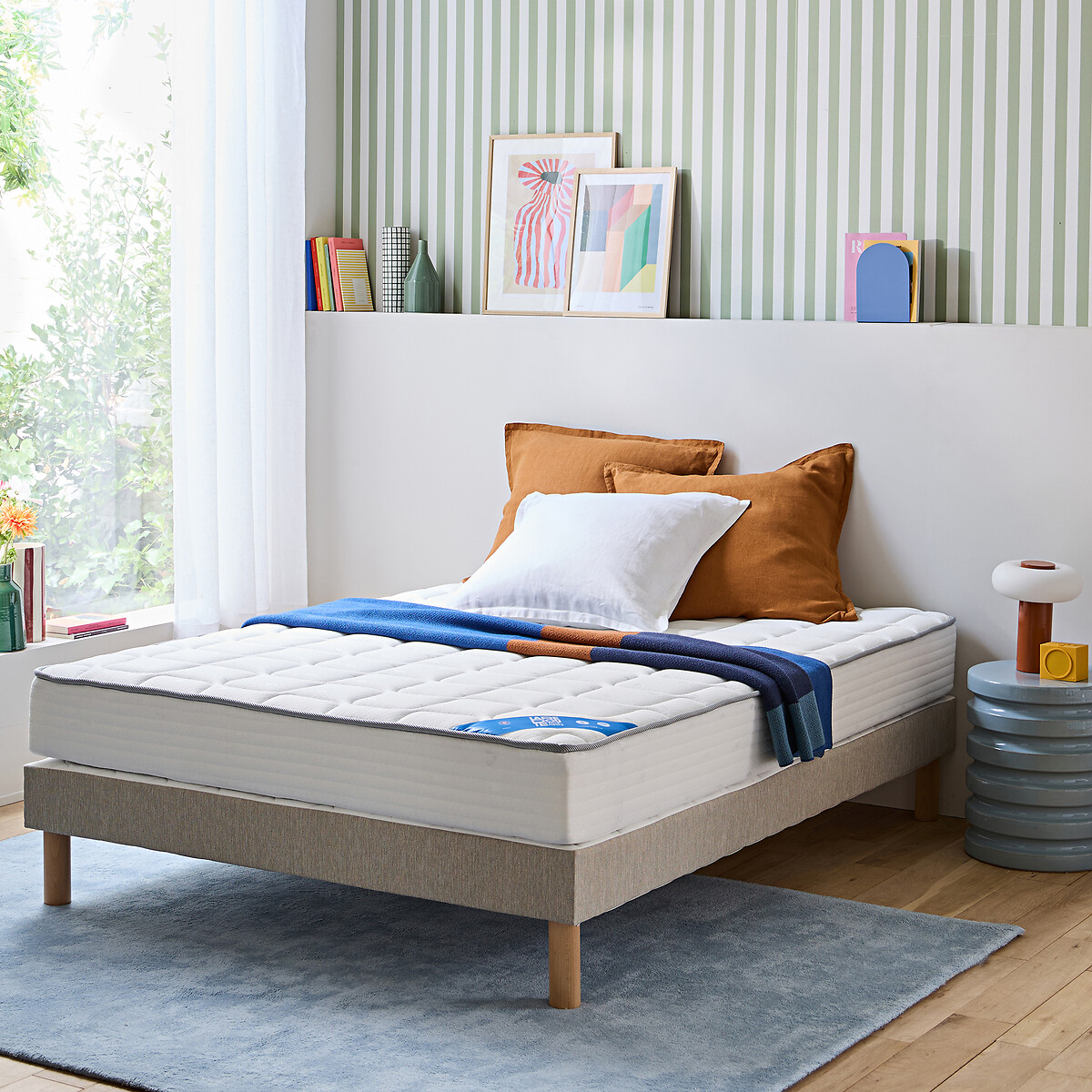 Matelas 406 ressorts, soutien ferme, accueil moelleux blanc, LA REDOUTE INTERIEURS