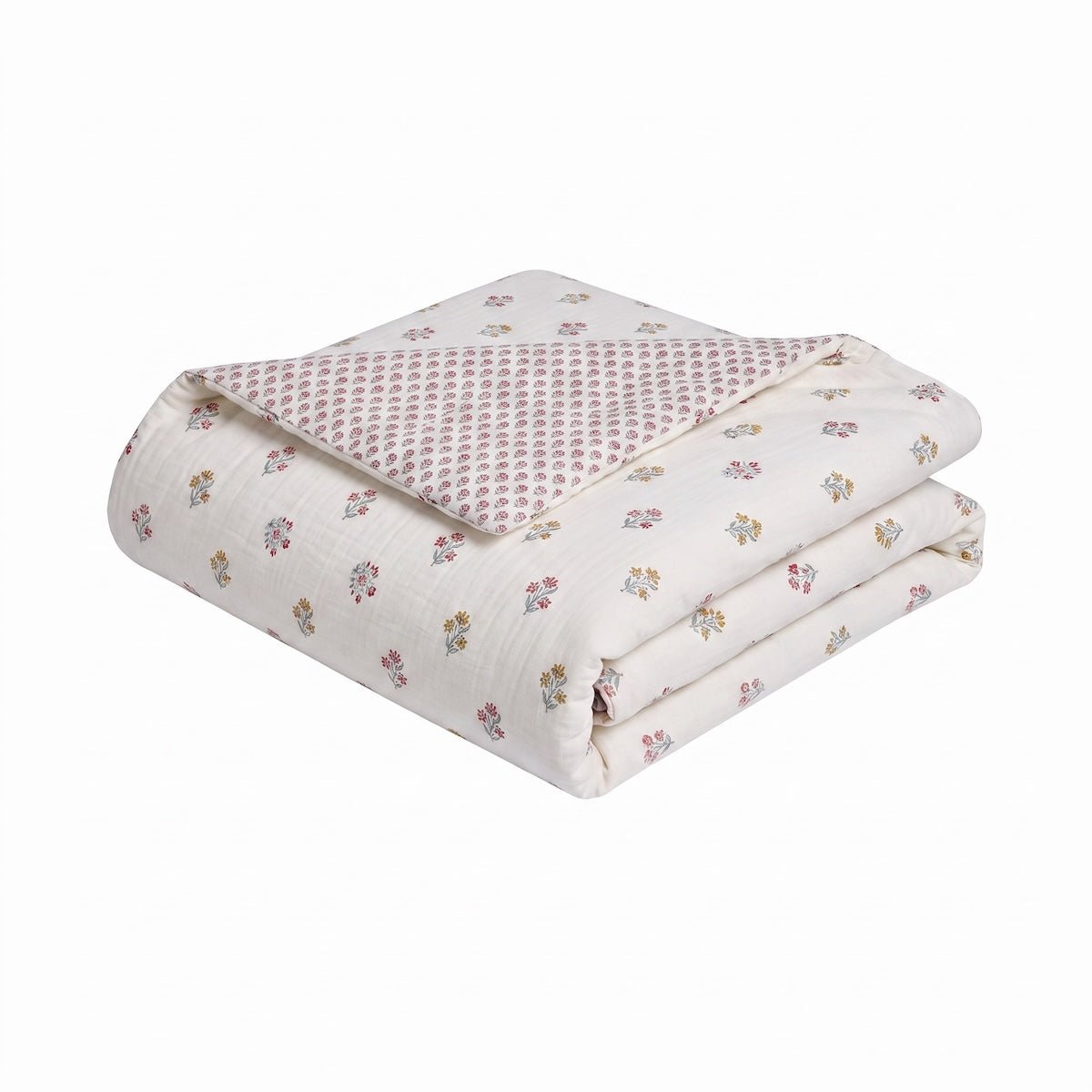 Housse De Couette Néroli Triple Gaze De Coton Réversible - NEROLI naturel, TRADITION DES VOSGES