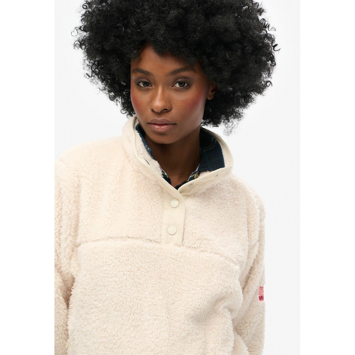 Pull col camionneur blanc, SUPERDRY