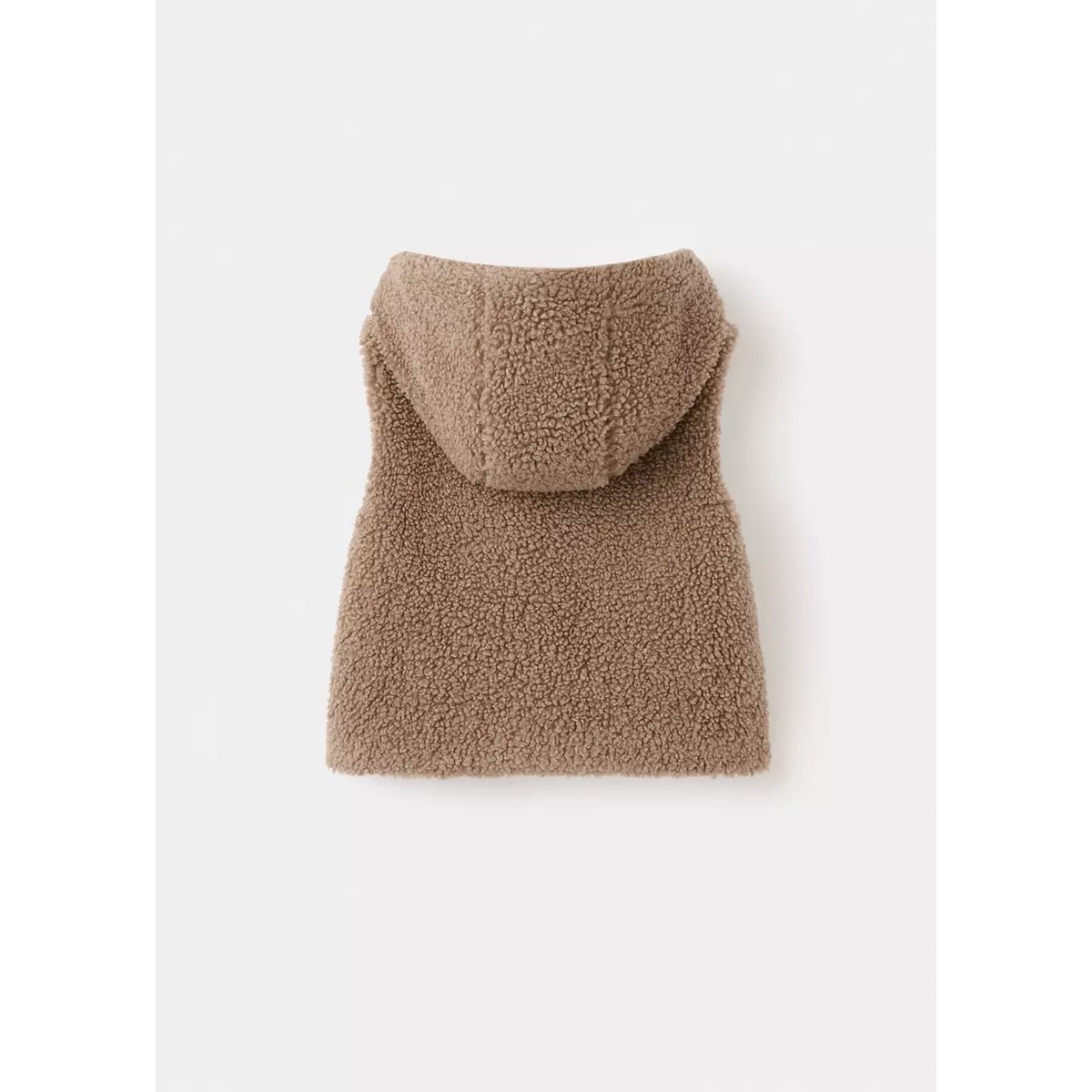 Gilet effet imitation mouton marron moyen, MANGO BABY