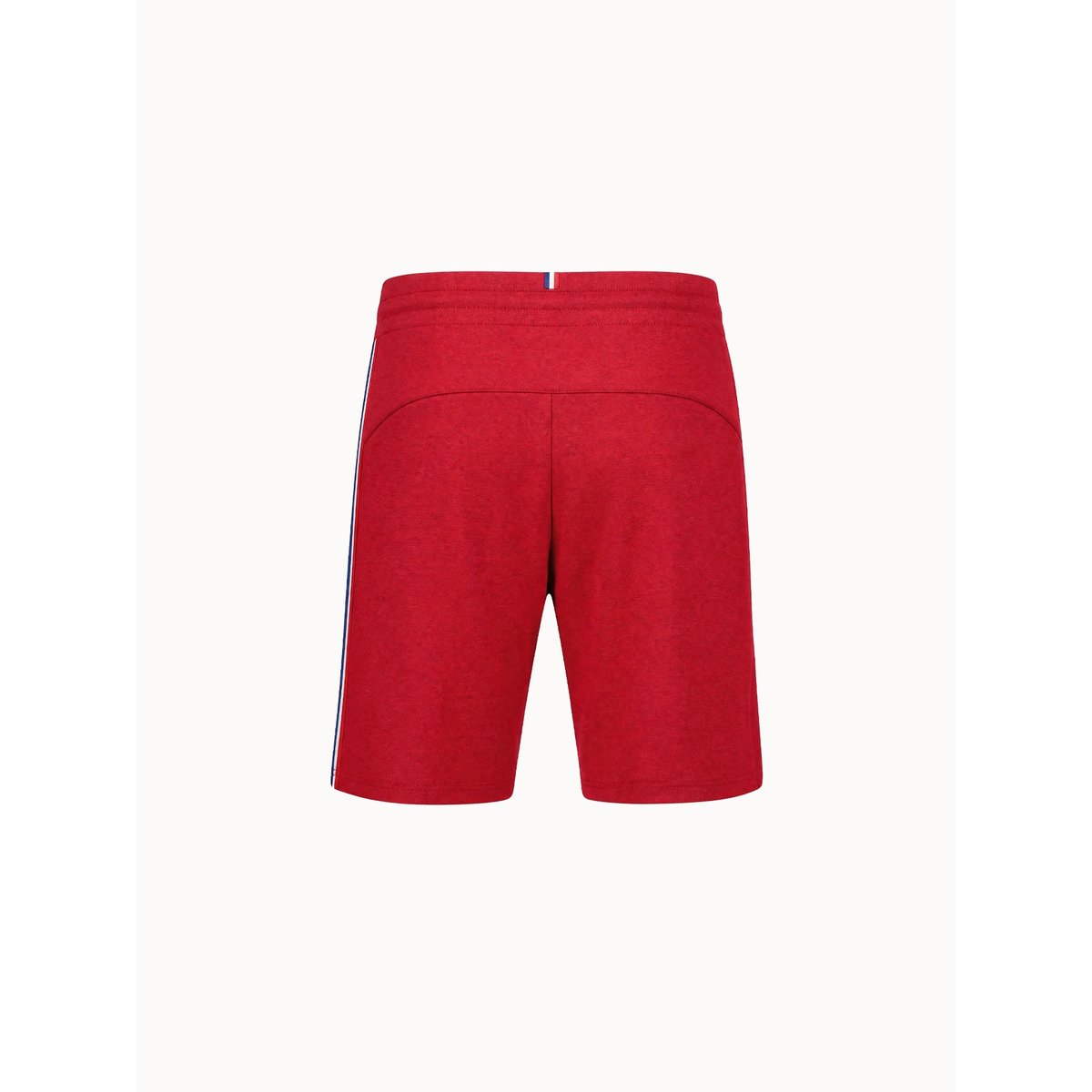 Short en molleton léger avec détail tricolore Tricolores rouge camuset chiné, LE COQ SPORTIF