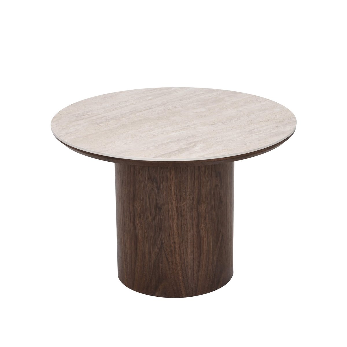 Table basse en céramique LOFA effet travertin et noyer, SORELH