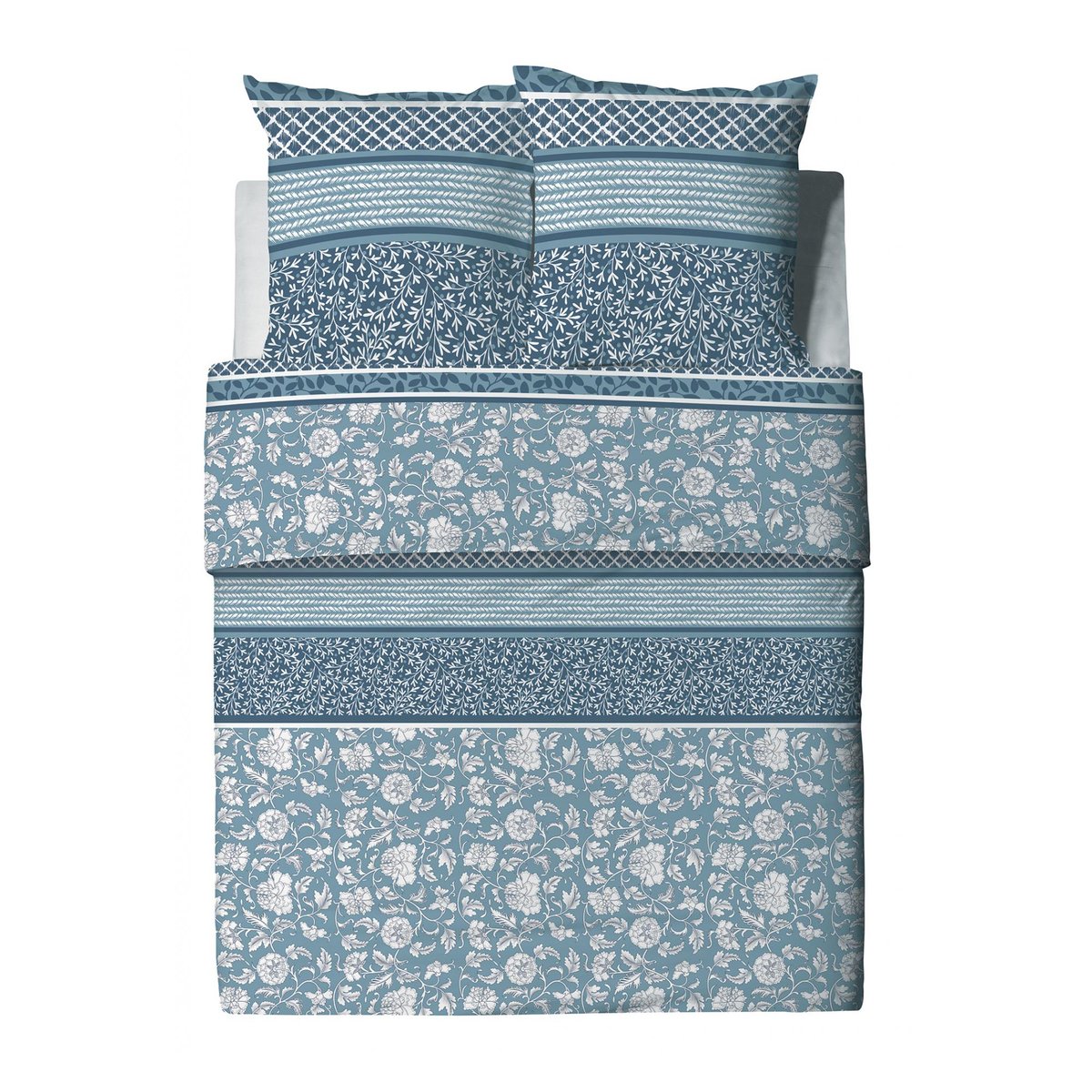 Parure housse de couette en coton imprimée, debby multicolore, C DESIGN HOME TEXTILE