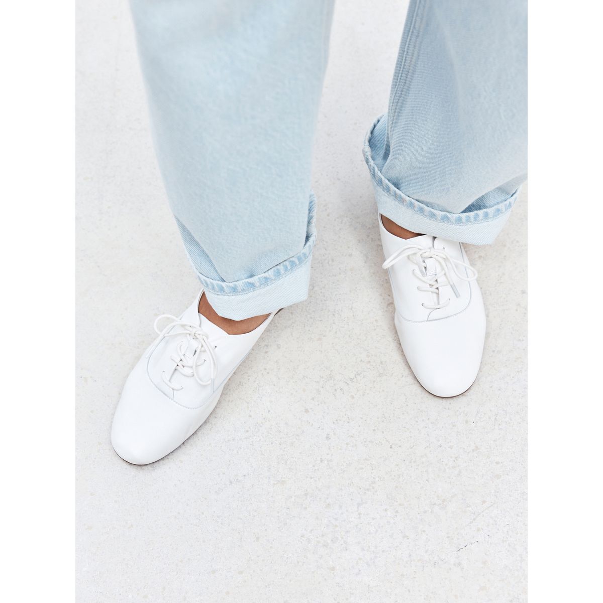 Chaussures jazz à lacets en cuir blanc, NEXT
